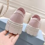 Prada Double Wheel Re Nylon Gabardine Sneakers Alabaster Pink 1E260M 3LFX F0E18 F 050 - Image 3