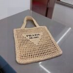 Prada Crochet Tote Bag Natural 38cm 1BG393 2C2T F0018 V OOO - Image 7