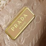 Prada Crochet And Leather Bucket Bag Natural 24Cm 1Be068 2M2T F0018 V Ouo - Image 3