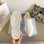 Prada Double Wheel Nylon Gabardine Sneaker White 1E260M3LFXF0009F050 - Image 2