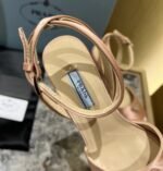 Prada High Heeled Satin Sandals Pink - Image 6