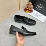 Prada Leather Brushed Plate Bit Logo Black 2Dc215 053 F0002 F G000 - Image 6