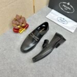 Prada Leather Brushed Plate Bit Logo Black 2Dc215 053 F0002 F G000 - Image 9