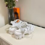 Prada Monolith Foam Rubber Sandals White 1X853M 3Lkk F0009 F 055 - Image 5