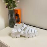 Prada Monolith Foam Rubber Sandals White 1X853M 3Lkk F0009 F 055 - Image 3