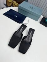 Prada Leather Mules Black - Image 6