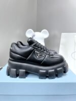 Prada Soft Padded Nappa Leather Lace Up Shoes Black 1E119N 2Dl8 F0002 F 055 - Image 7