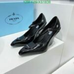 Prada Modellerie Leather Mary Jane Pumps In Nero Black - Image 6
