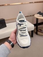Prada Sport Sneaker Curved Line Blue And Beige - Image 2