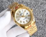 Rolex Datejust Roman Numeral Dial Gold In White 41Mm - Image 2