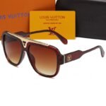 Louis Vuitton Red With Gold Metal Sunglasses - Image 2