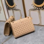 Saint Laurent Envelope Matelassé Grain De Poudre Dark Beige 24Cm - Image 4