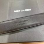 Saint Laurent Cassandre Belt With Square Buckle In Smooth Leather 634437Boo0W1000 - Image 3