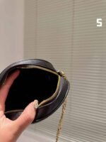 Saint Laurent Vinyle Round Camera Bag In Chevron Quilted Grain De Poudre Embossed Leather 18Cm 104361Gf071000 - Image 2