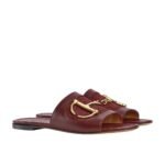 Gucci Women’s Slide Sandal With Horsebit Rosso Ancora Red 834427 Aae04 6273