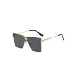 Louis Vuitton Cyclone Metal Sunglasses Gold Hardware Black Z1700U