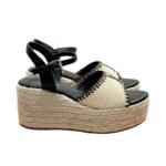 Louis Vuitton Helios Wedge Sandal Raffia Black