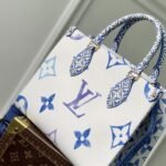 Louis Vuitton Onthego PM Bag Blue 25cm - Image 5