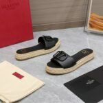 Valentino Garavani Vlogo Espadrille Slides Black - Image 6