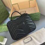 Gucci Gg Marmont Mini Top Handle Bag Black And Black 22Cm 702563 Dtdfv 1000 - Image 6