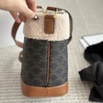 Celine Small Bucket Bag In Triomphe Tan 20cm 191442GH2 03TV - Image 2