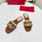 Valentino Vlogo Signature Slide Sandal Brown 6W2S0Bd5Agx Qrx - Image 6