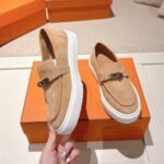 Hermes Game Slip On Sneaker Beige Perlino H242191Z Di355 - Image 6