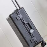 Louis Vuitton Horizon Rolling Trunk Suitcase Monogram Eclipse Coated Canvas Black 55cm - Image 6