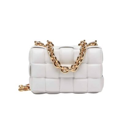 Bottega Veneta Chain Cassette Crossbody Bag In White 26Cm 631421Vbwz09143
