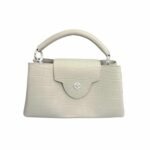 Louis Vuitton Capucines MM East West Alligator In Grey 33Cm