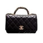 Chanel Classic Mini Flap With Chain Handle Black 19Cm