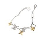 Louis Vuitton Lv Gram Bracelet With Flower Charms White Gold