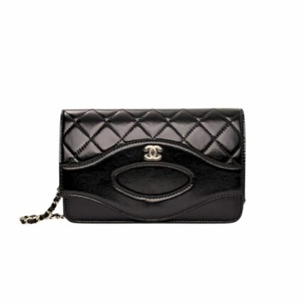 Chanel 24C Woc 31 Rue Cambon Black Shiny Calfskin Ghw Black 25Cm