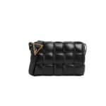 Bottega Veneta Padded Intreccio Leather Bag Black 22Cm 717506 Vcqr1 8425