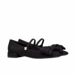 Valentino Garavani Bowjane Mary Jane Ballerina In Black 5W0S0Ki3Jiv 0No