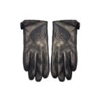 Gucci Gloves Gg Logo Embroidery Leather Black