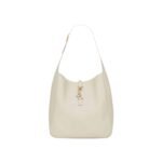 Saint Laurent Le 5 À 7 Supple Large In Grained Leather White 31Cm 753837Aaauq9207