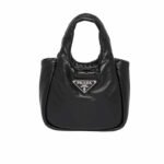 Prada Padded Soft Leather Bag Geranium Black 19Cm 1Ba359 2Dyi F0002 V Ovo