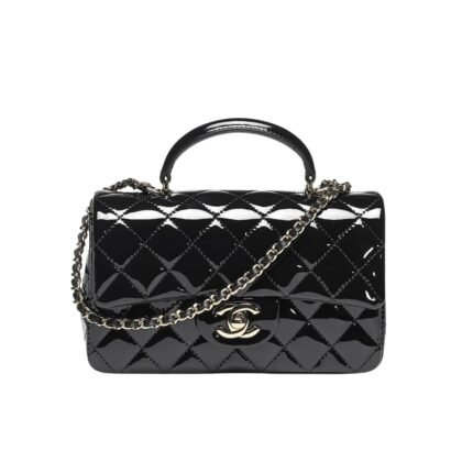 Chanel Mini Classic Handbag With Top Handle Black 20Cm As2431 B18237 94305