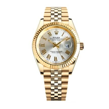 Rolex Datejust Roman Numeral Dial Gold In White 41Mm