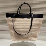 Prada Crochet Tote Bag Tan And Black 33cm 1BG499 2M2Q F0I55 V GOO - Image 8
