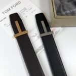 Tom Ford Black Reversible Full Grain Leather Belt - Image 2
