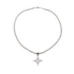 Louis Vuitton Lv Rope Pendant Necklace Silver