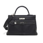 Hermes Swift Kelly Lakis 35 Black 25Cm