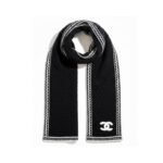 Chanel Muffler Cashmere In Black