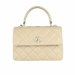 Chanel Flap Bag With Top Handle 25Cm Beige