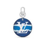 Louis Vuitton Monogram Escale Bag Charm Key Holder Blue And White M69272