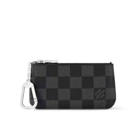 Louis Vuitton Key Pouch Wallet Damier Graphite 12Cm N60155