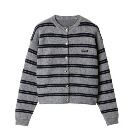 Miumiu Shetland Knit Cardigan Grey Mmf899 15Nq F0Mzq S Ooo