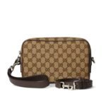 Gucci Gg Canvas Small Crossbody Bag Beige And Dark Brown 23Cm 834802 Faeps 9752